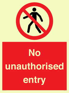 No unauthorised entry